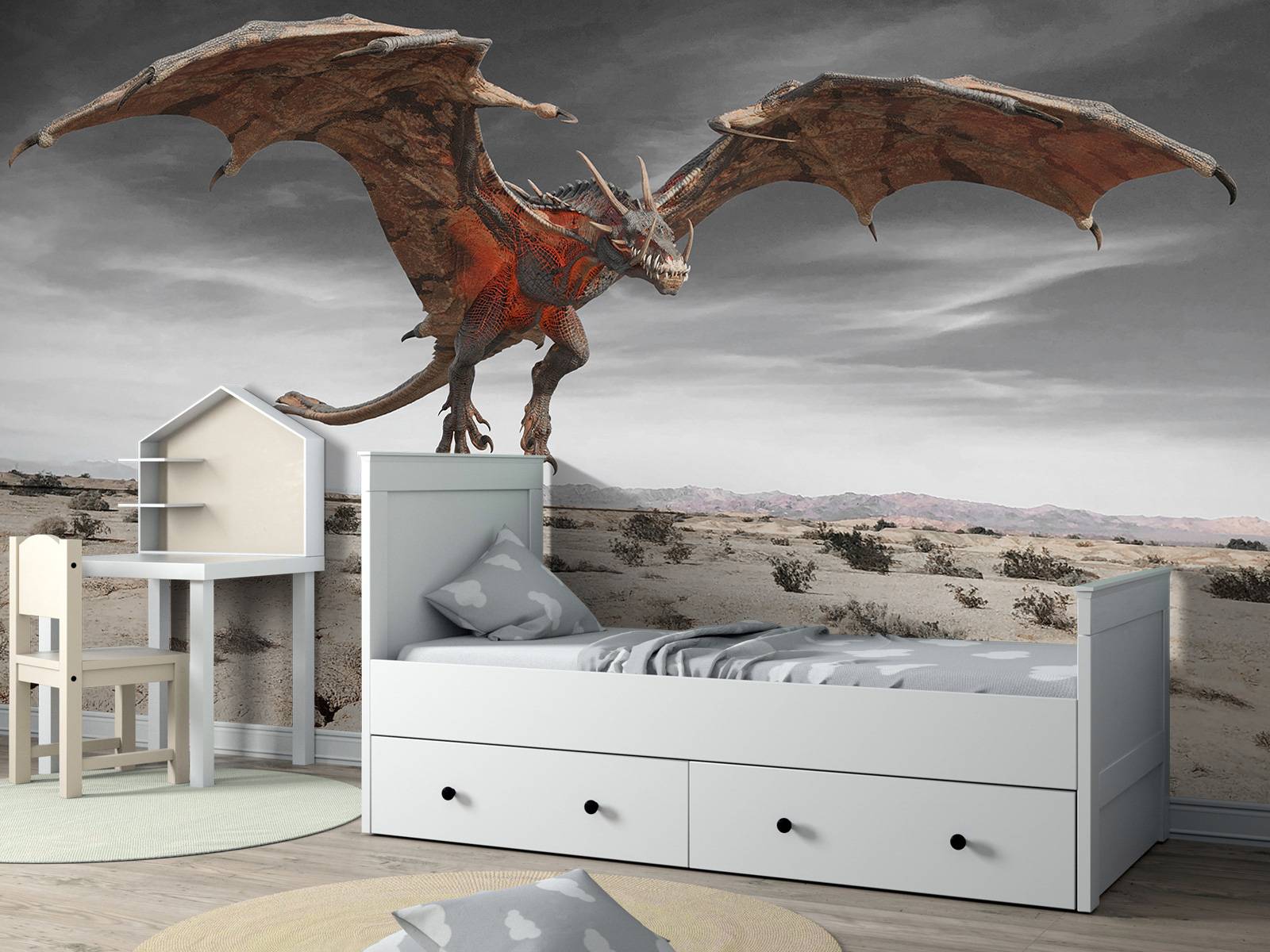 Flyvende drage - Fototapet, image size:1600x1200