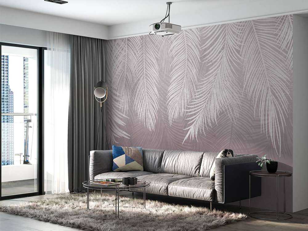 Palme blade på beton