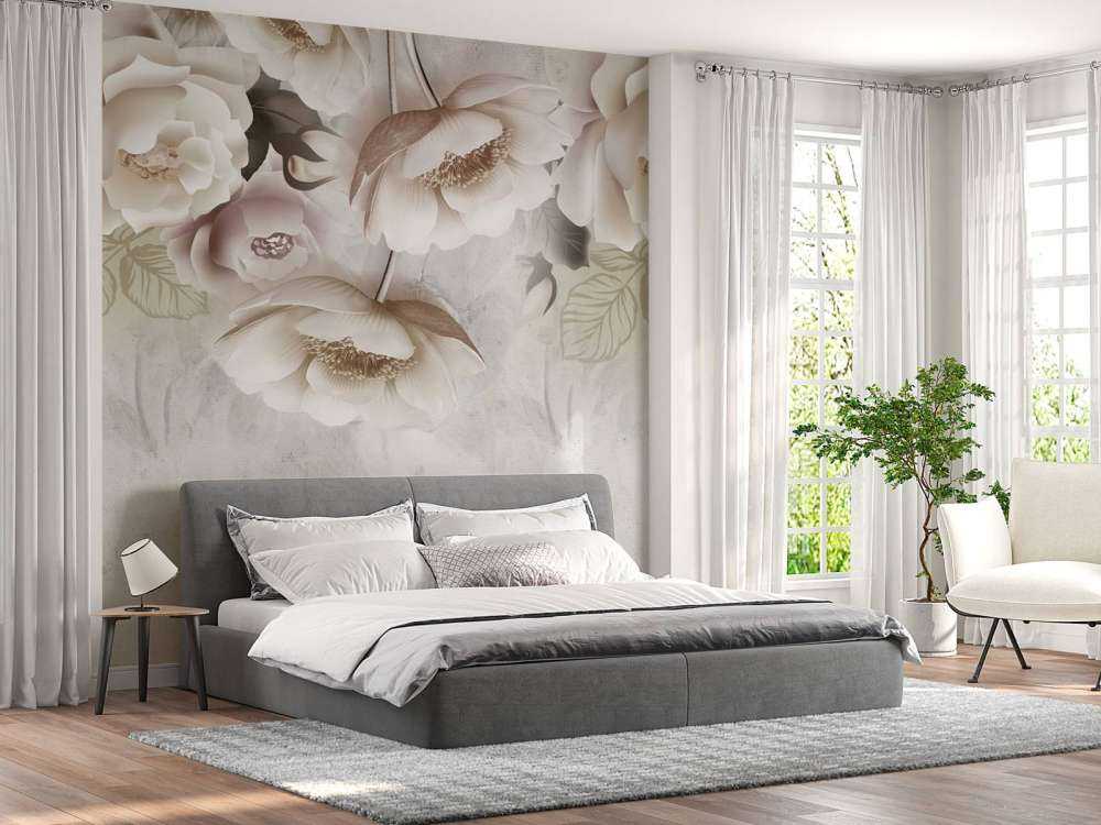 Beige blomster