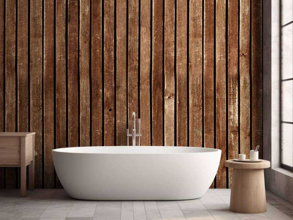 Mørke lodrette træplanker