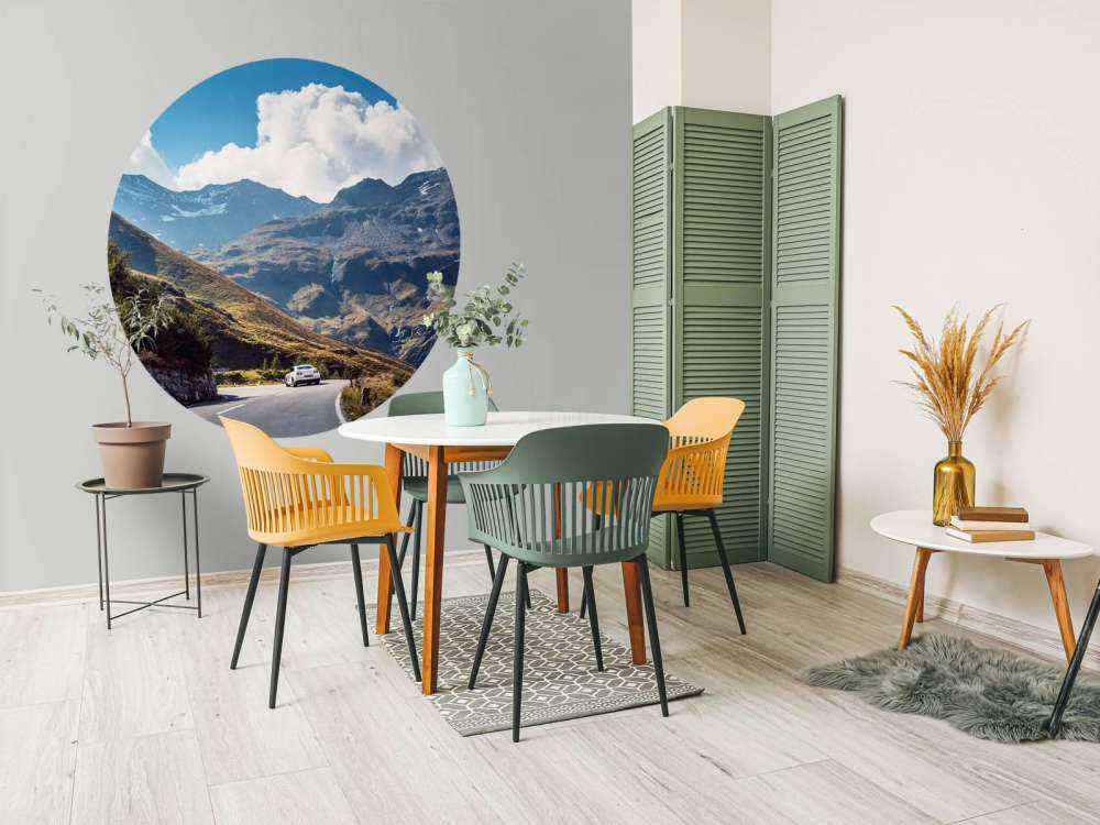 Panorama av en bergsväg