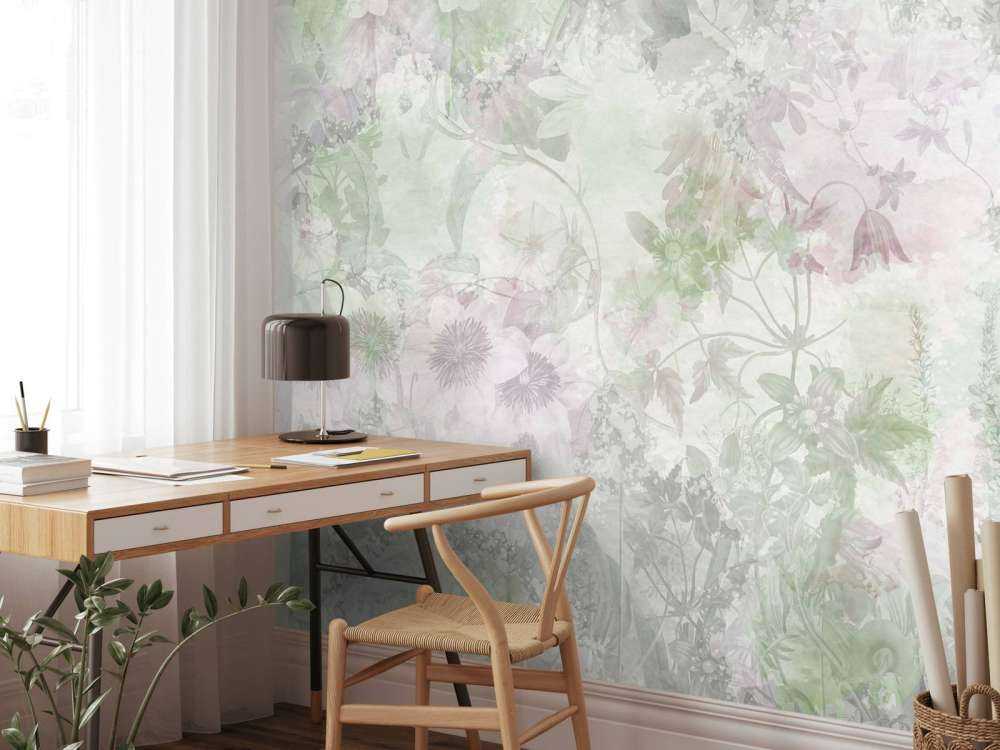 Vattenfärg Trädgård Grön