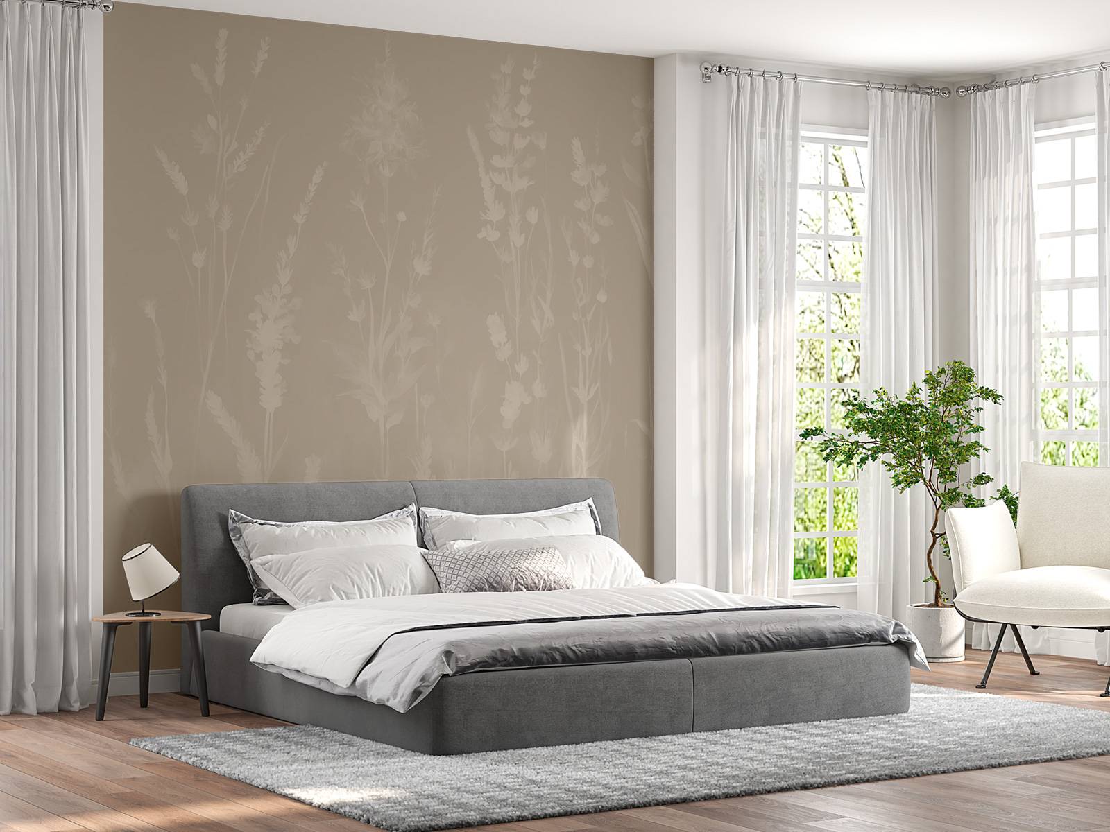 Lavendel Glänta Sömlös Taupe