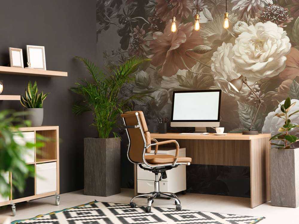 Stort bukett med vallmo Grädde