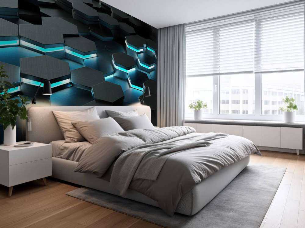 Upplysta 3D-hexagoner