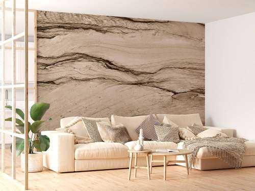 Vågig beige marmor