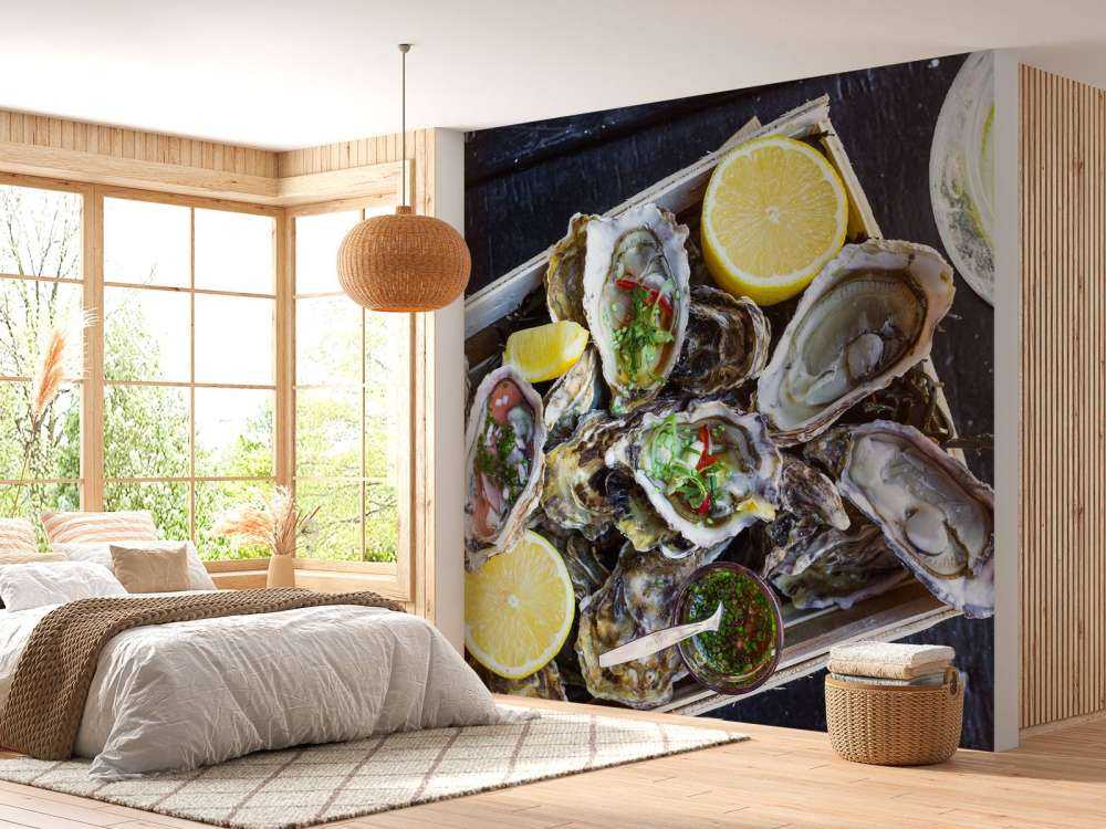 Skål full av ostron