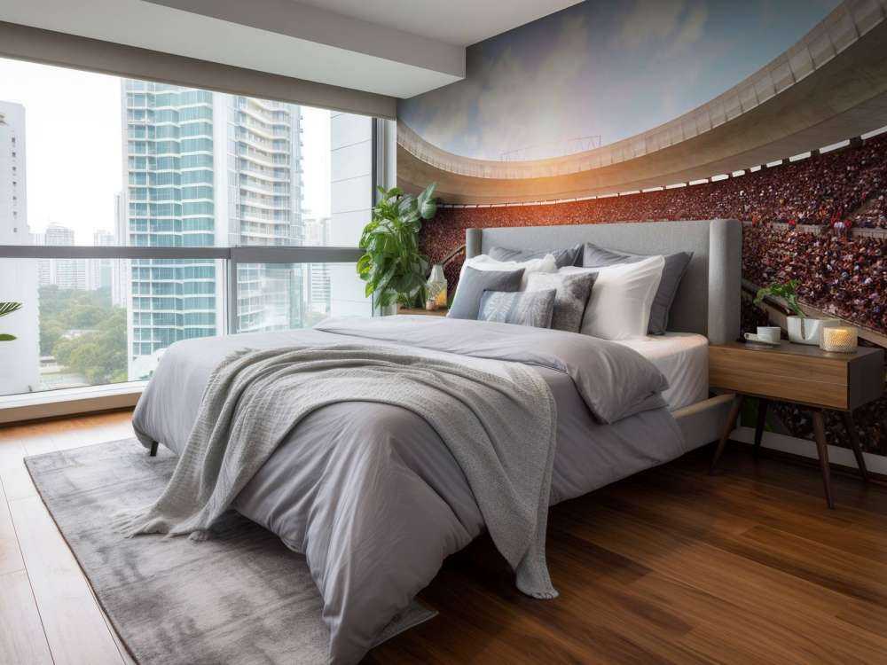 Fylld fotbollsstadion