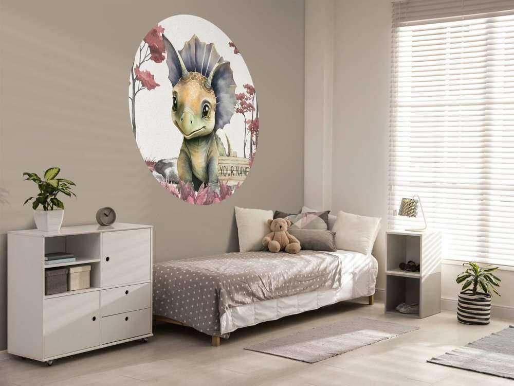 Baby triceratops i den rosa djungeln