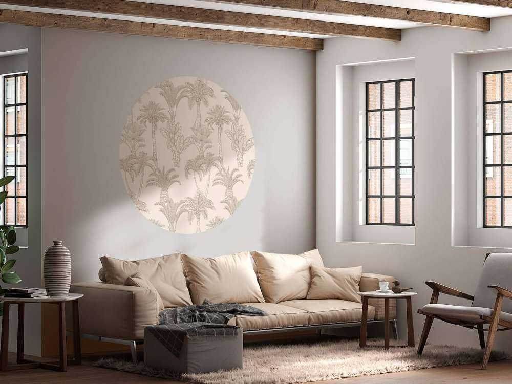 Djungel linjekonst beige