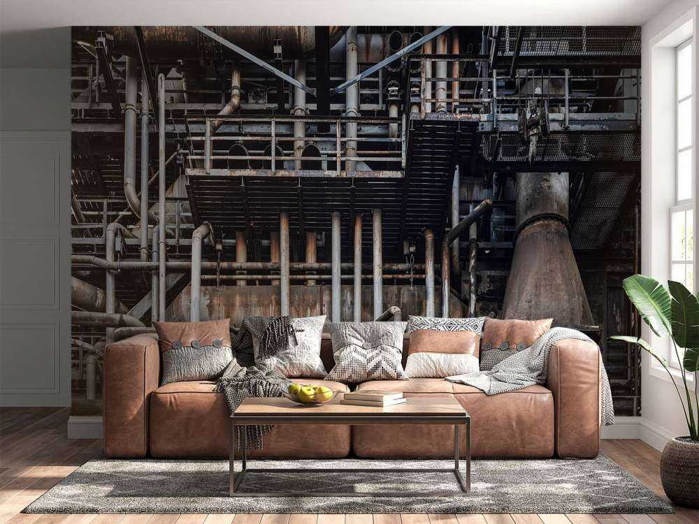 Gammal industriell fabrik