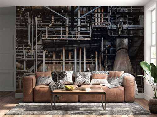 Gammal industriell fabrik