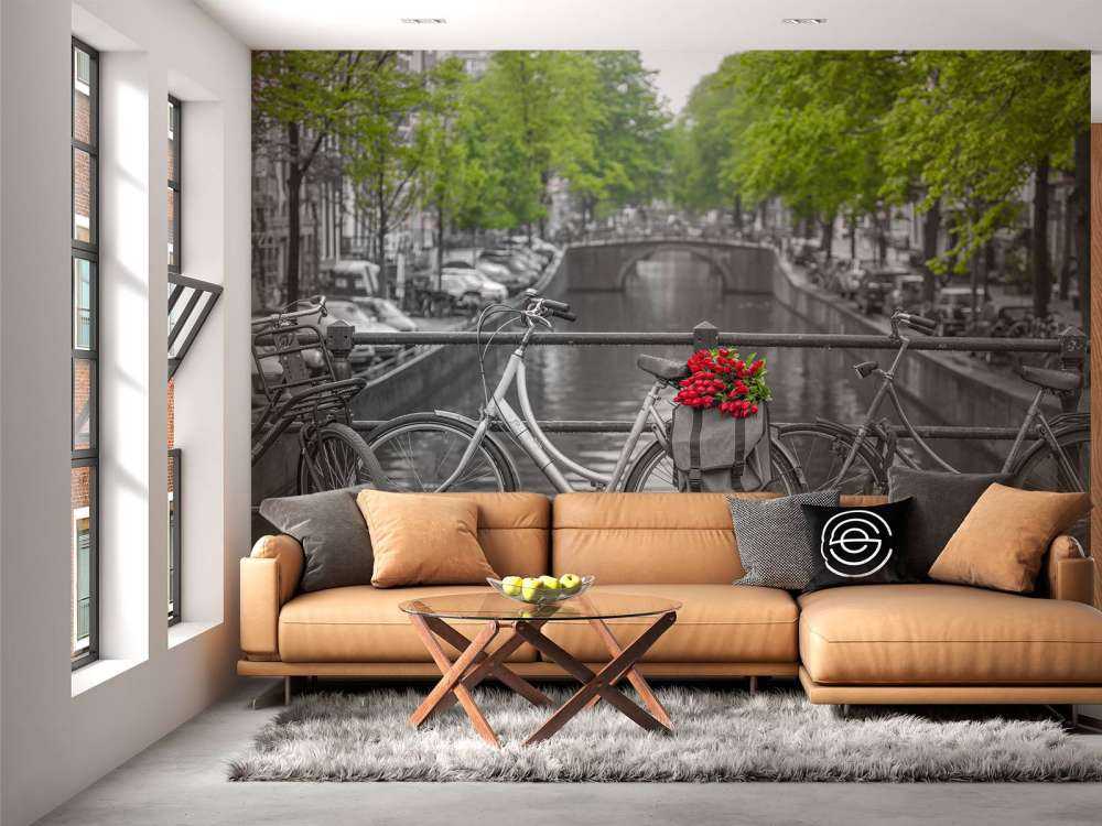 Cykel med blommor