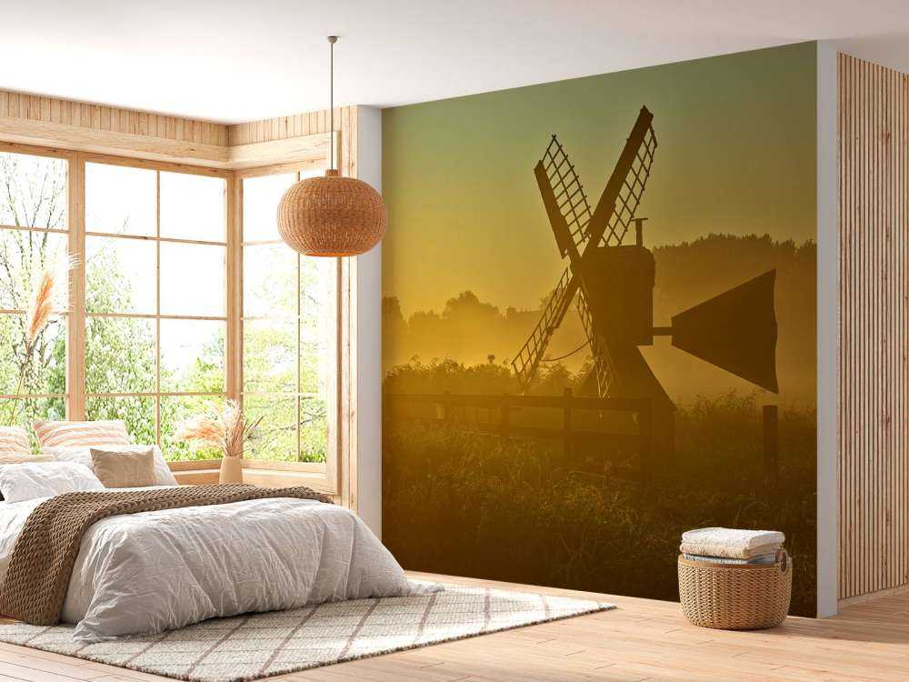 Äng mala på soluppgång