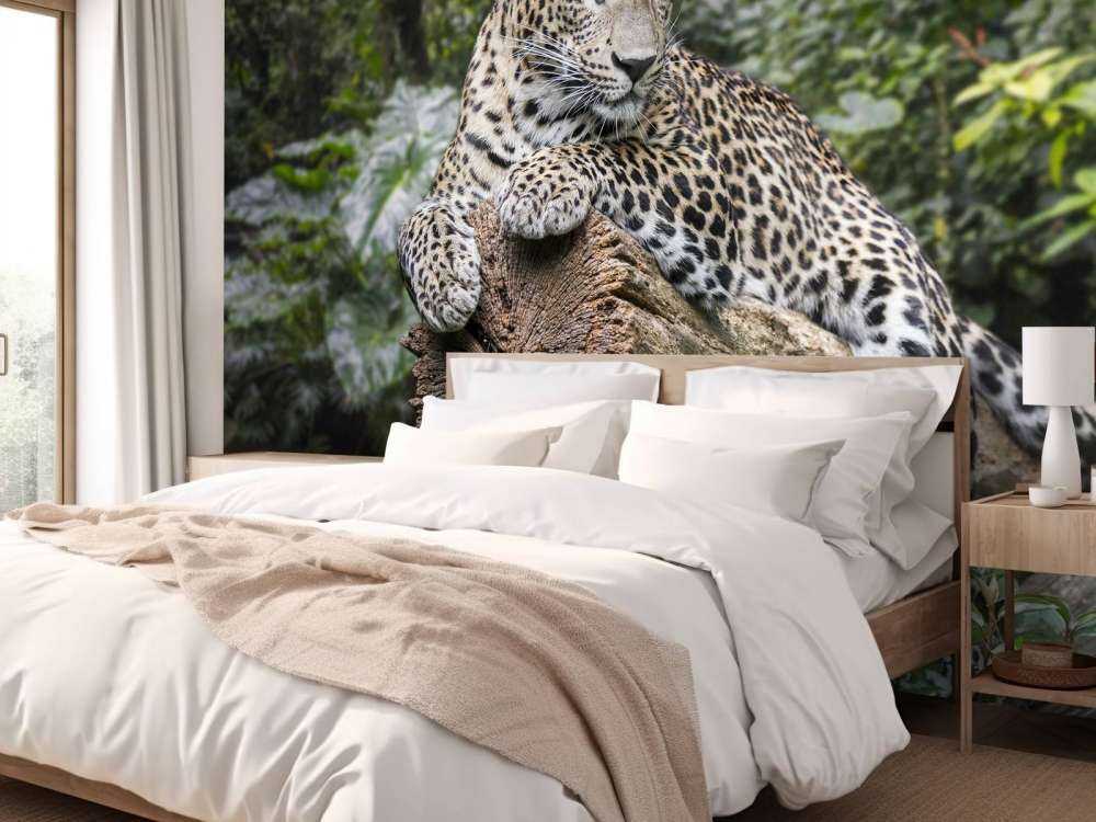 Leopard på träd