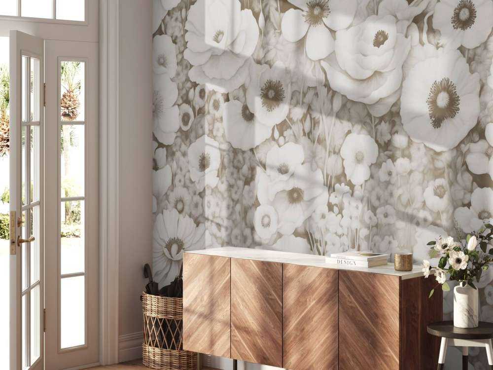 Poppy Tale Monokrom Gul