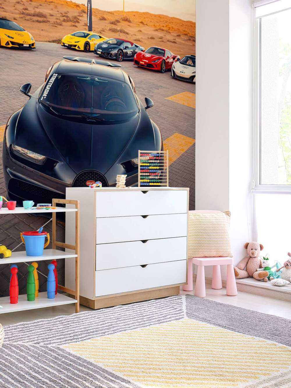 Hypercars ved solnedgang