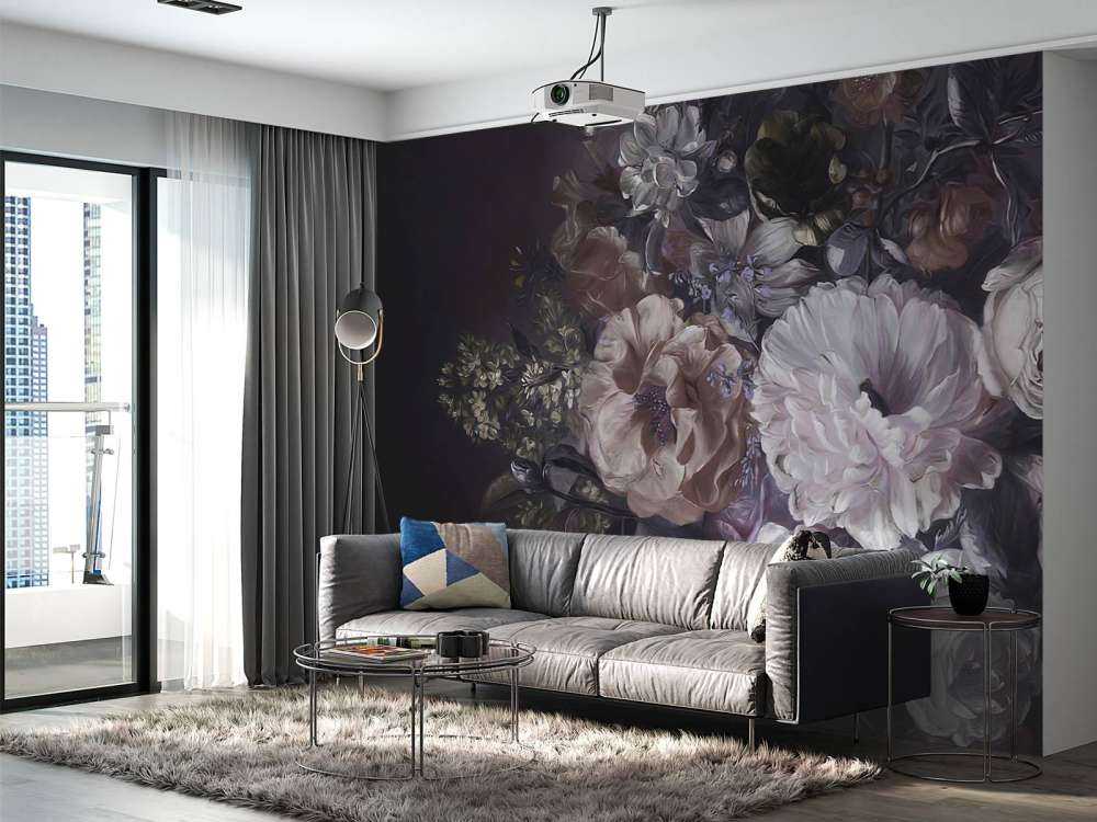 Bouquet med lilla fløde