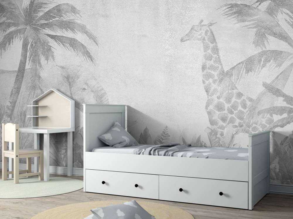 Muntere jungledyr på beton