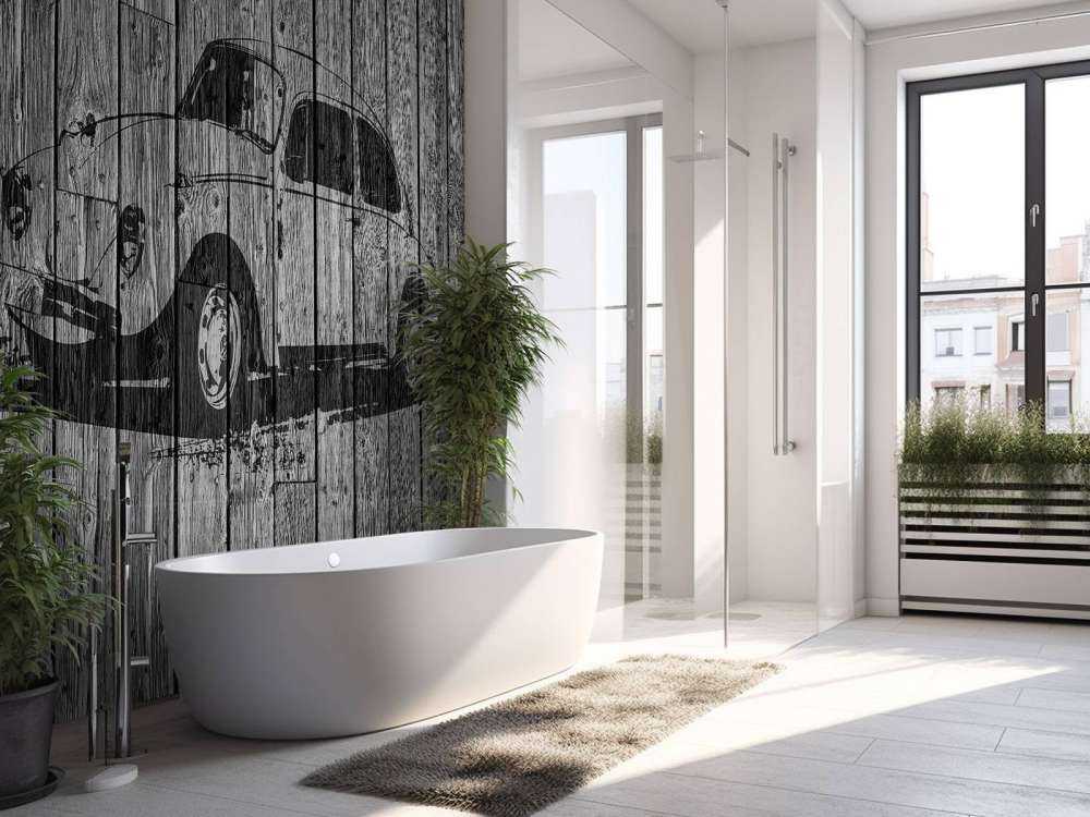 Graffiti bille på træ