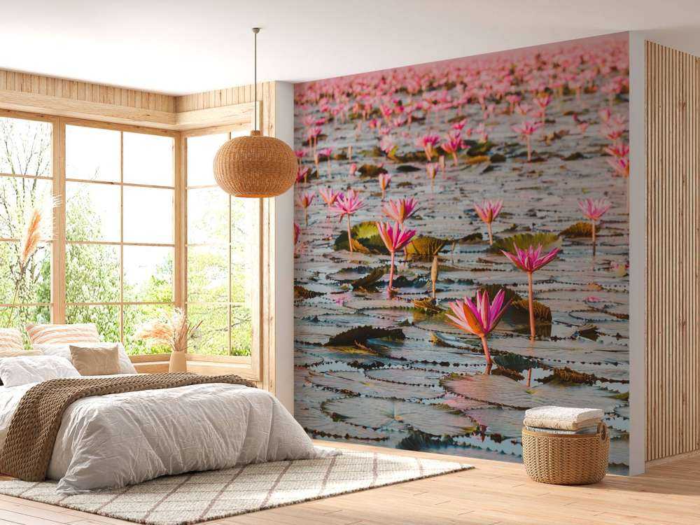 Hav af lotusblomster