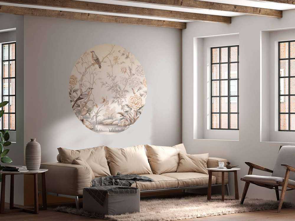 Tegnet blomsterlandskab