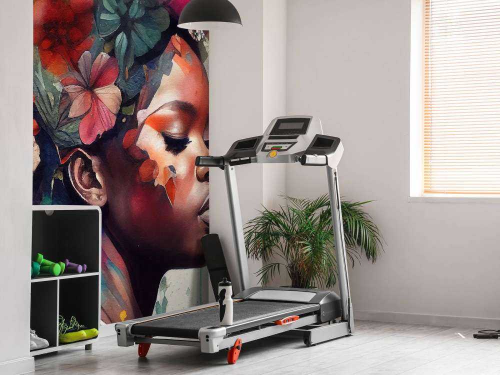 Watercolor Butterfly African Woman #1