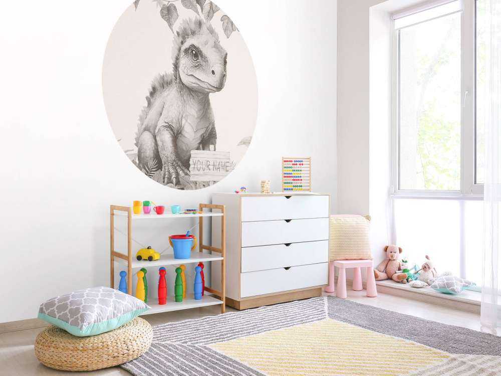 Baby ankylosaurus i den beige junglen