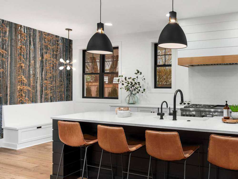 Skov med pastelfarver