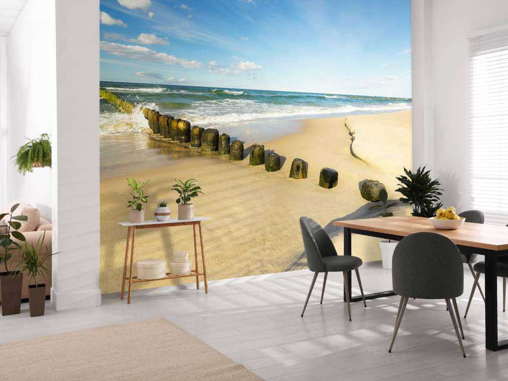 Strand på en smuk dag