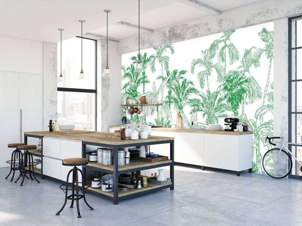 Grøn jungle illustration