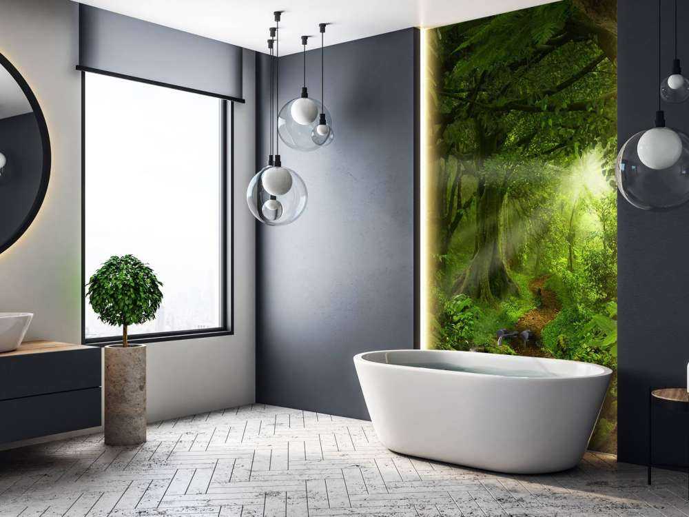 Tropisk jungle med sollys