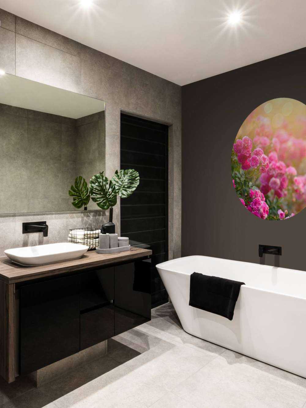 Lyserøde rosenbuske