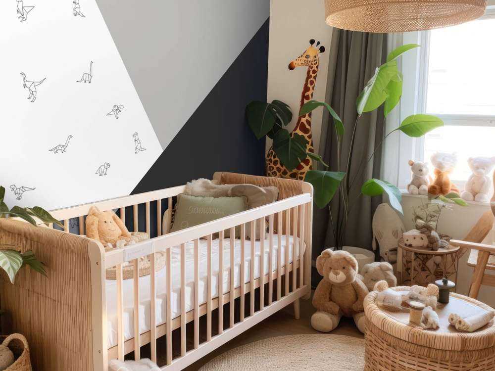 Sorte og hvide trekanter med dinosaurer