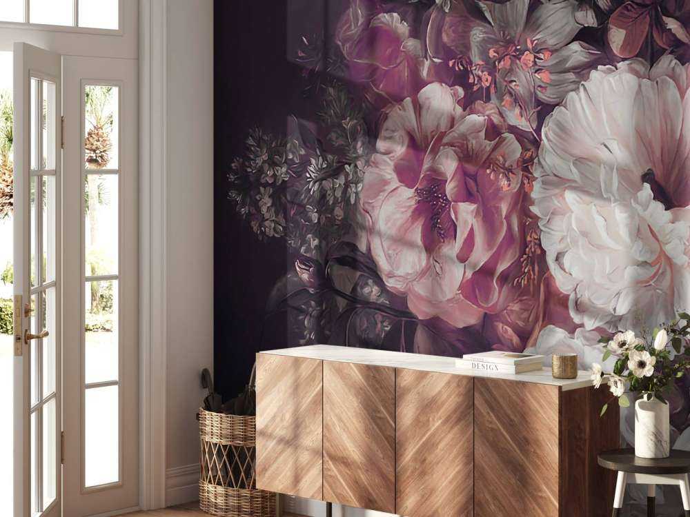 Bukett med lilla rød