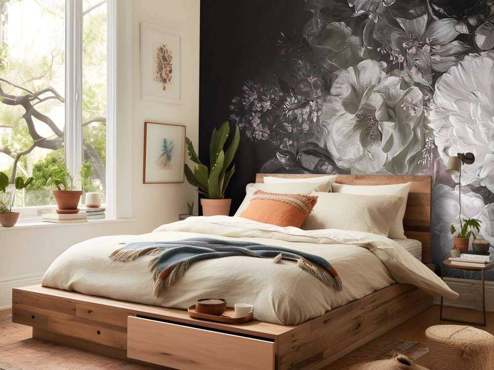 Bukett med lilla grønn