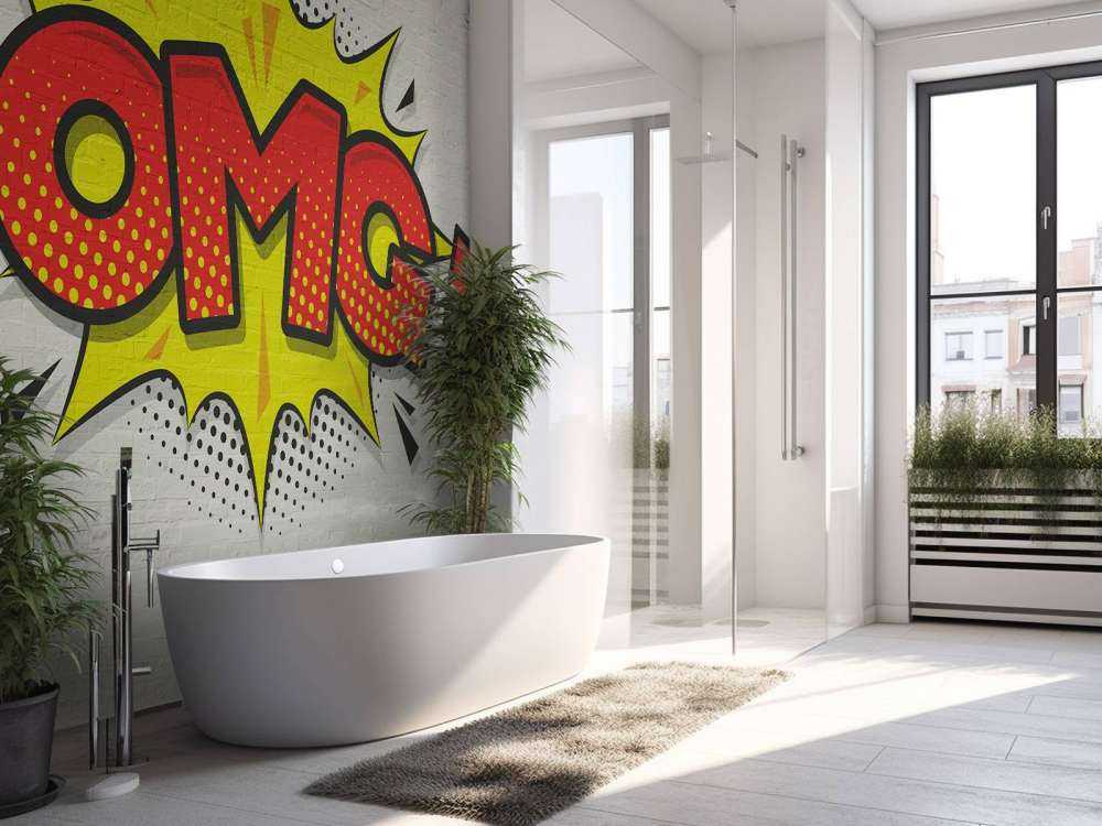 Farget graffiti på vegg