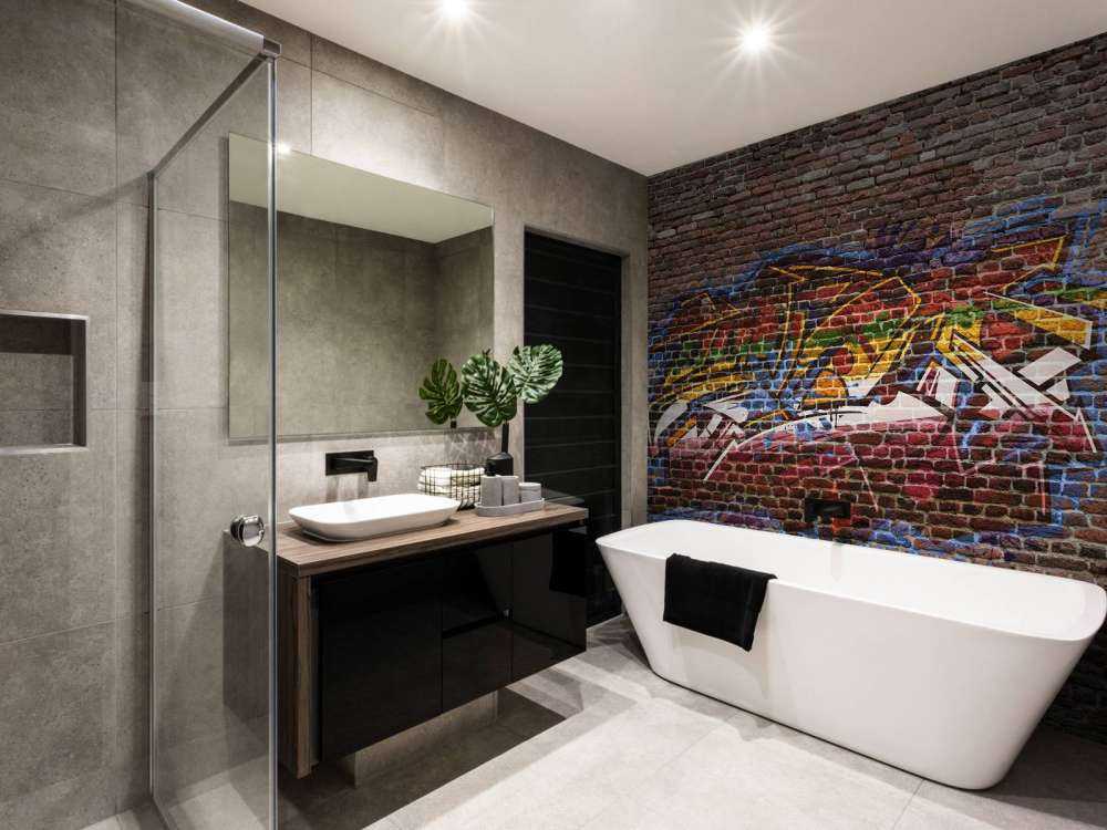 Graffiti på murvegg