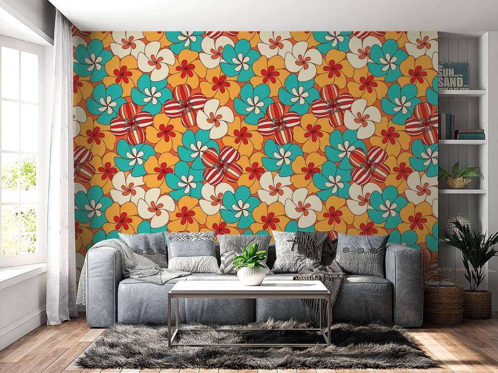 Fargerike vintageblomster