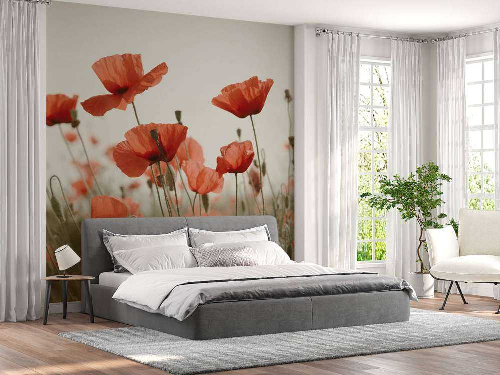 Valmuer i vintagefarger