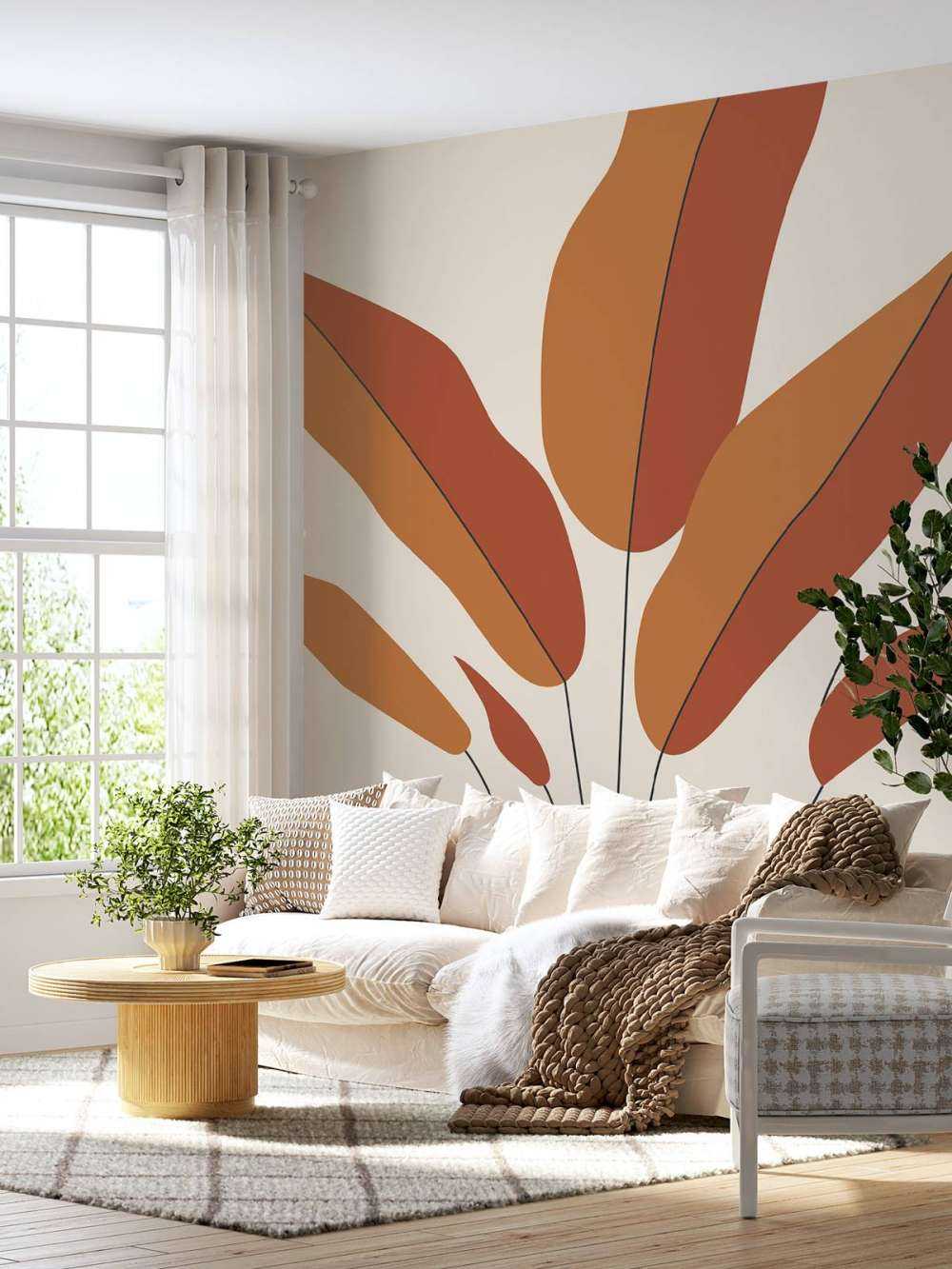 Minimalistisk rød plante