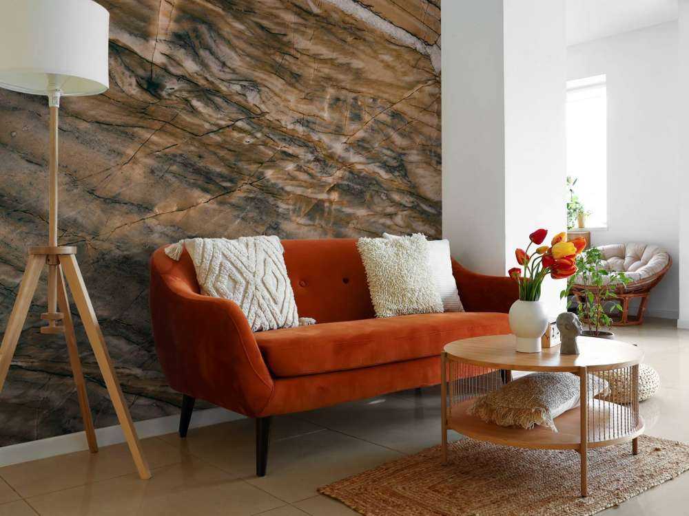 Marmor med gul fargetone