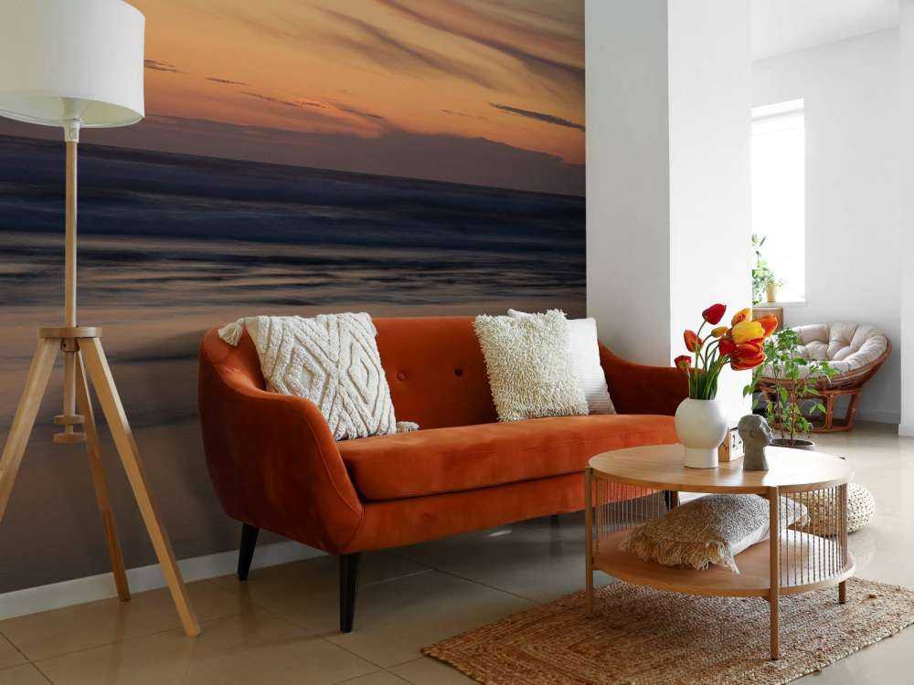 solnedgang ved kysten