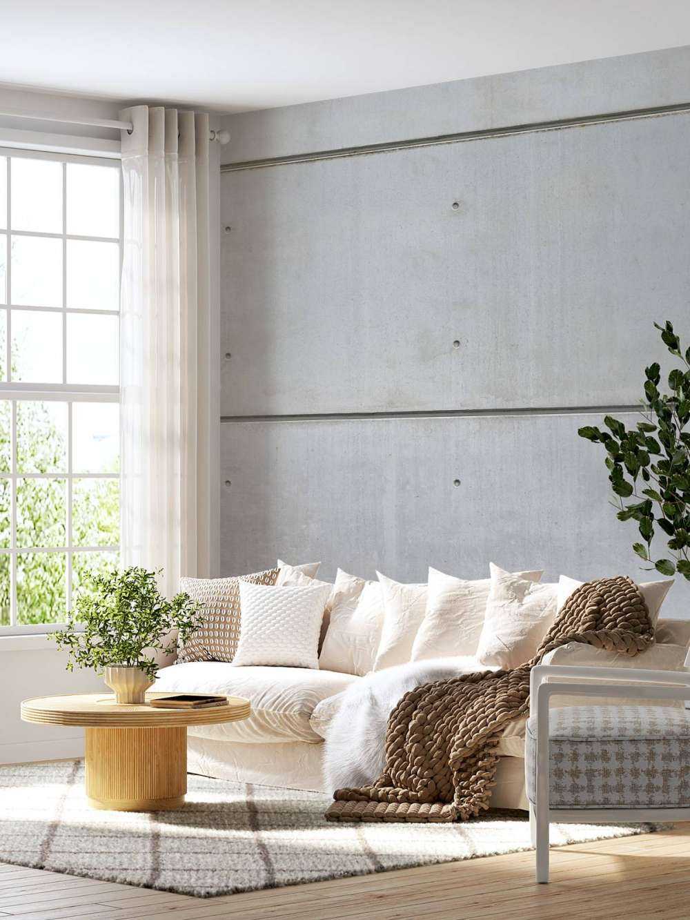 Horisontal betongvegg