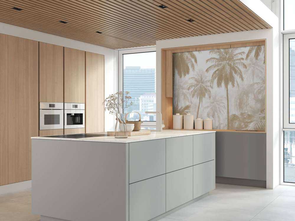 Tåkete Palmeskog, taupe