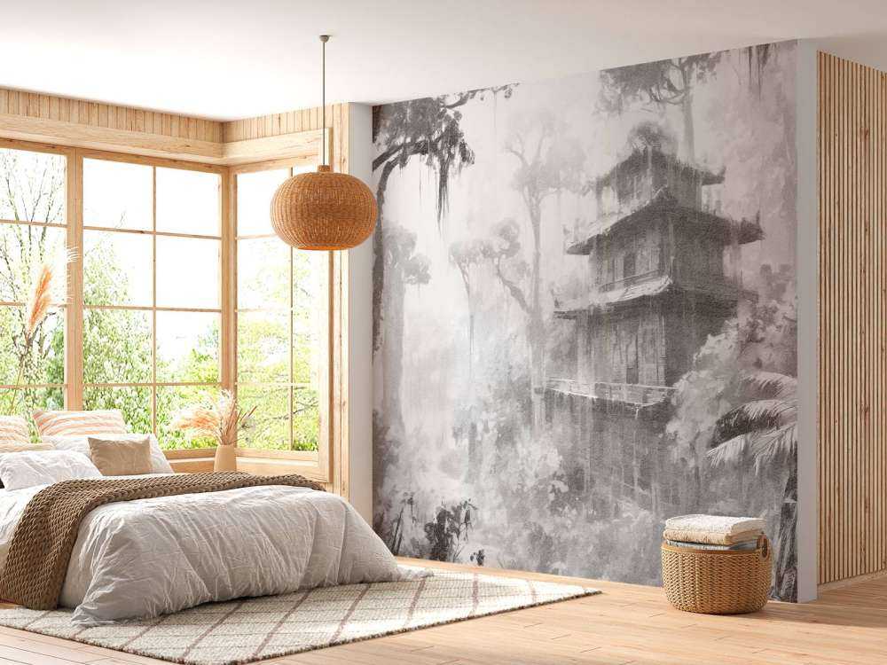 Skjult Hytte i Tåkete Skog