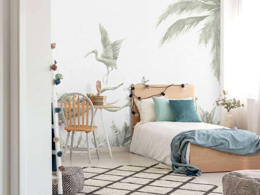 Gren med jungeldyr i grønt