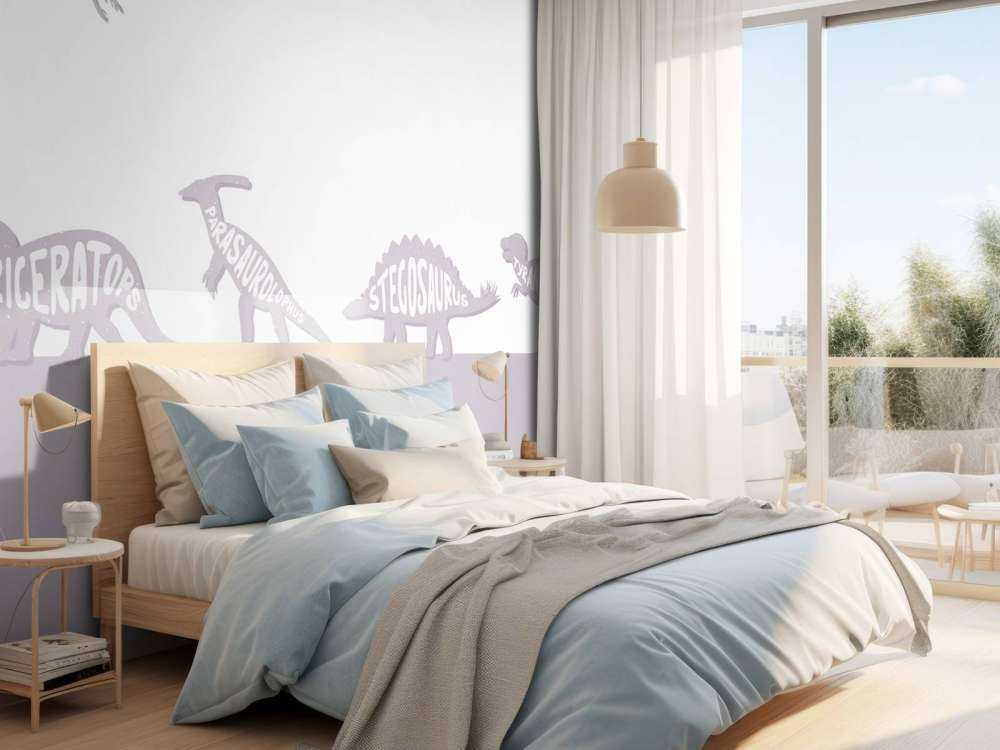 Dinos med tekst i rosa