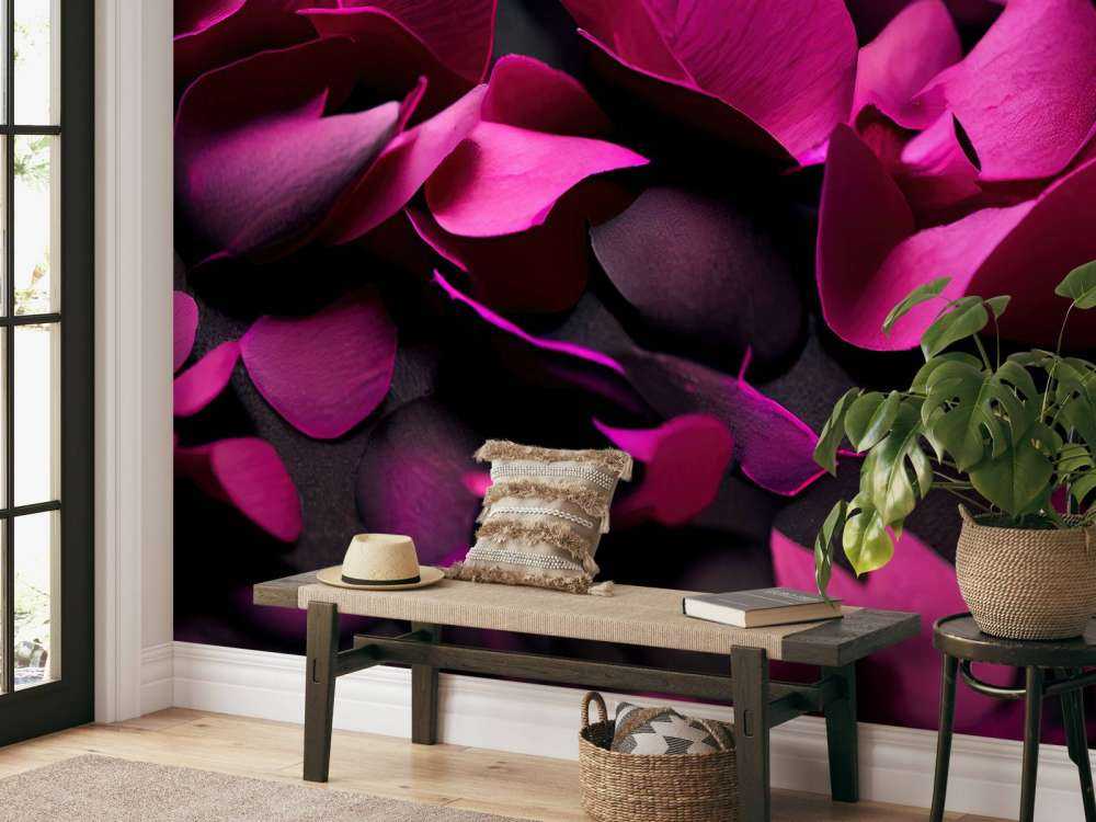 Mørk rosa hortensia