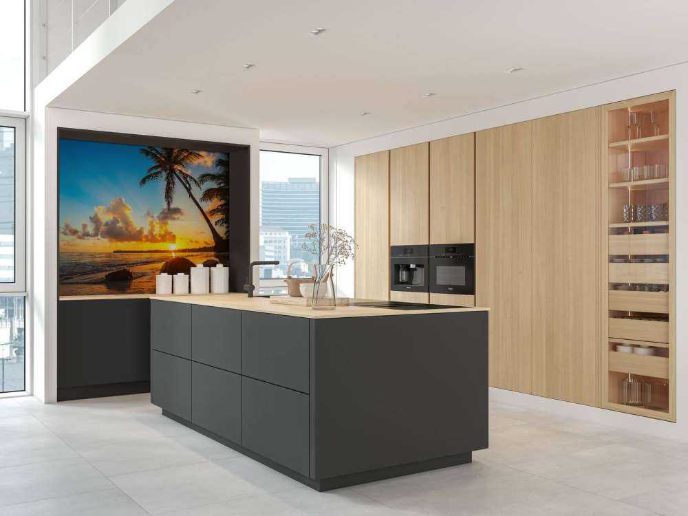 Solnedgang med palmer